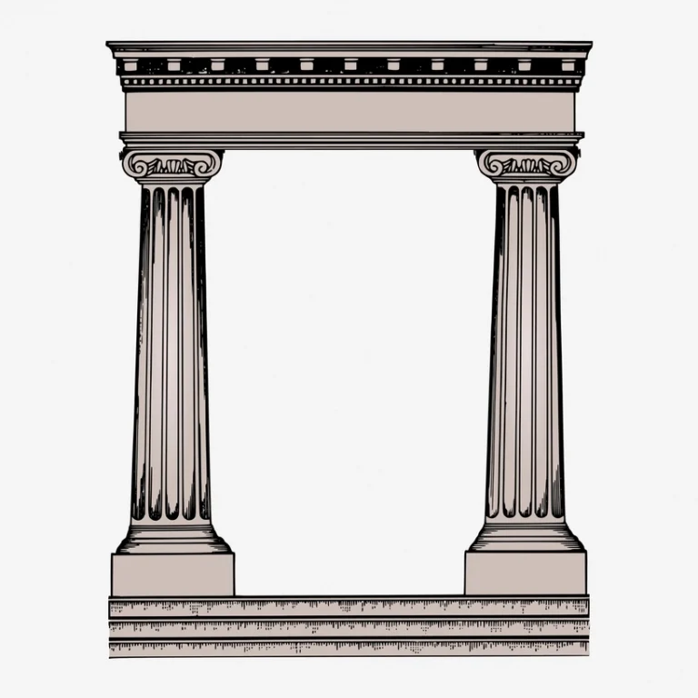 Roman column clipart, illustration vector